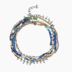 $59 STELLA DOT Barrier Strand blue 3-in-1 Necklace